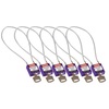 Cadenas de sécurité — Compact à câble, Violet, KA - Clé identique, Acier, 216.00 mm, 6 Pièce / Boîte